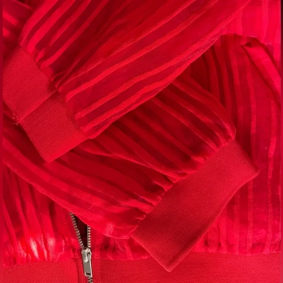 ZARA Red Sheer Jacket - Picture 5 of 7